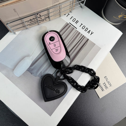 Pink & Black key cover for Mercedes Benz new C-class A-class E-class S-class
