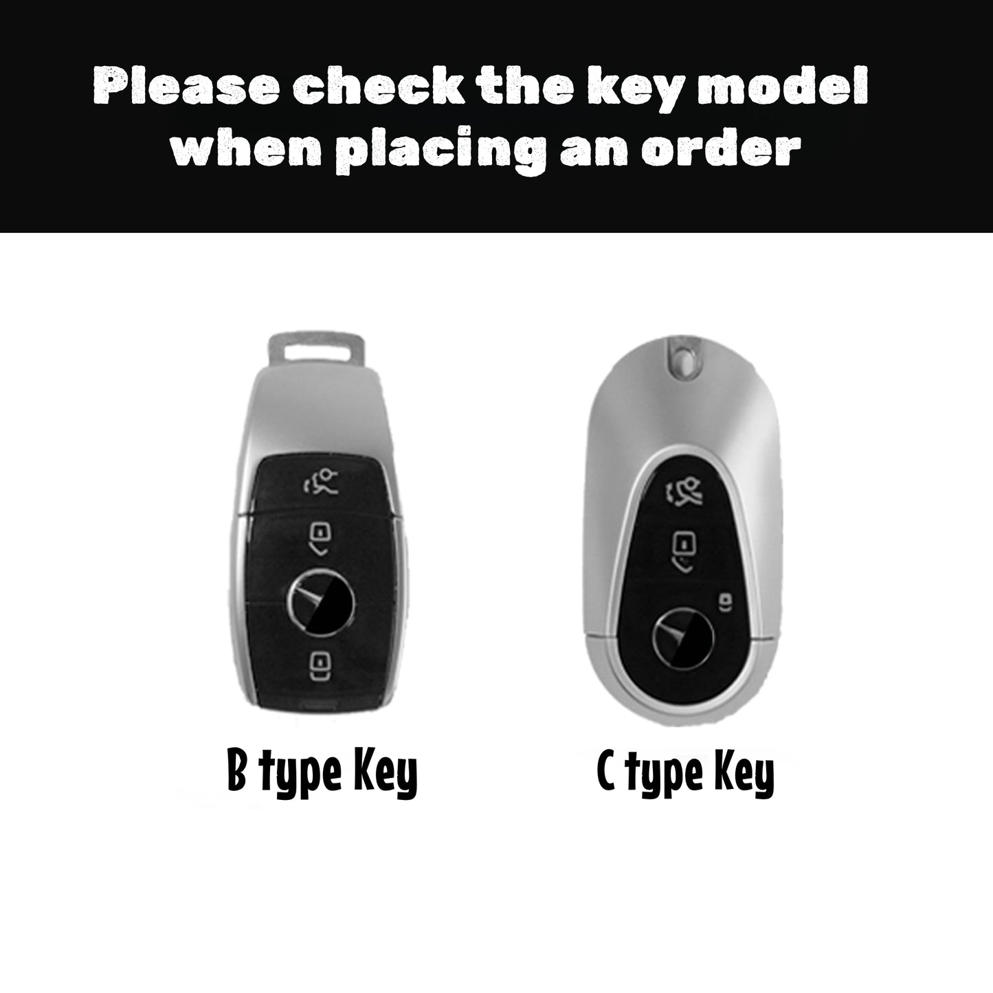 Pink & Black key cover for Mercedes Benz new C-class A-class E-class S-class